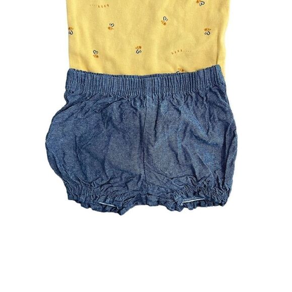 Carter’s Baby Just One You Printed One-Piece And Shorts Yellow & Blue Size 3M - Picture 4 of 11